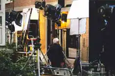 Filmopnamens bij Cafe Lowietje